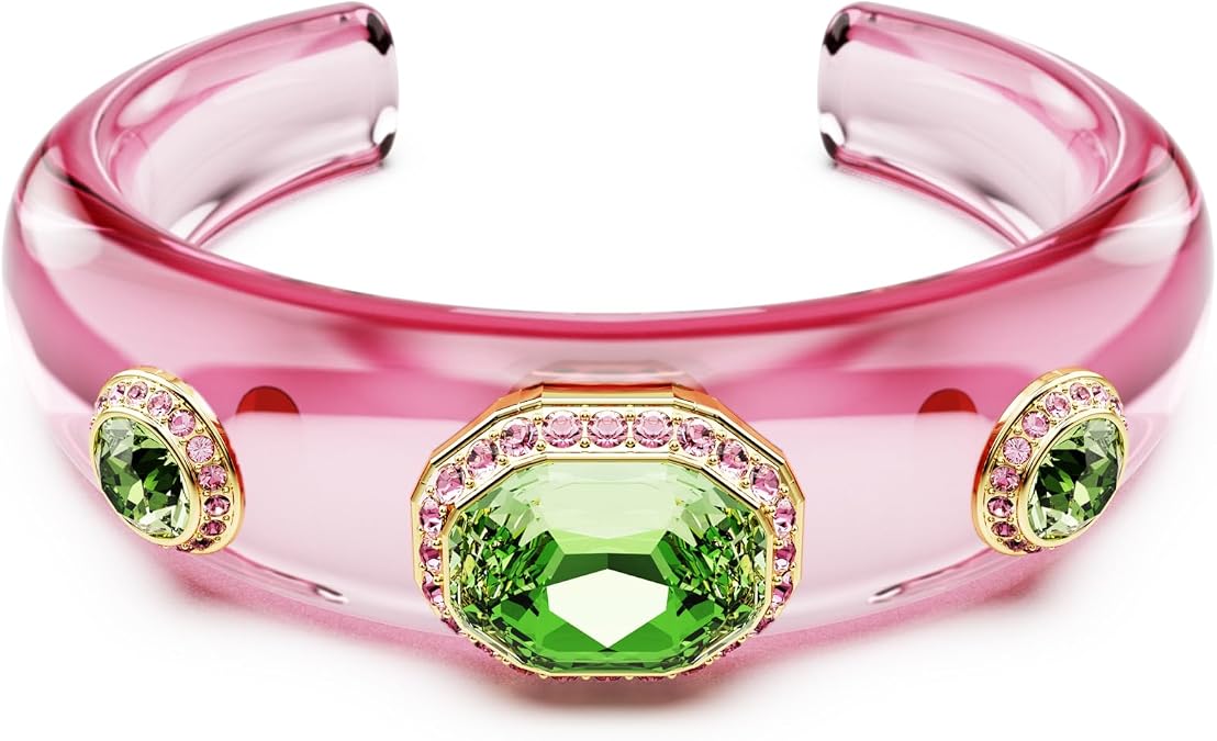 Swarovski Dulcis Collection Cuff, Mixed cuts, Multicolored, Gold-tone plated