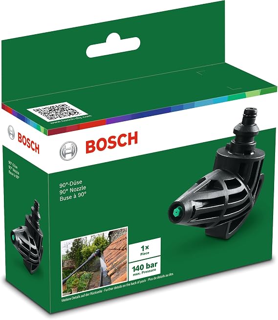 Bosch Home and Garden Yüksek Basınçlı Yıkama Makineleri ile Uyumlu 90° Püskürtme Ucu, Siyah