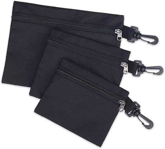 3Pcs Small, Medium & Large Zipper Tool Pouch Bags