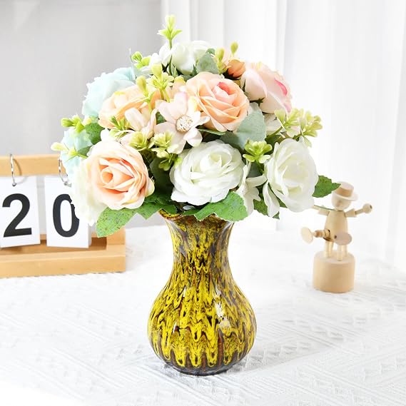Ceramic Vase, Small Vases for Home Decor, Elegant Flower Vase Centerpiece