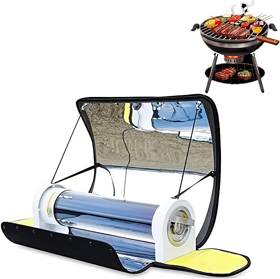 Portable Solar Oven Stove - Fast Sun Cooker for Camping, Hiking & Survival, Compact Outdoor Grill & Cookware