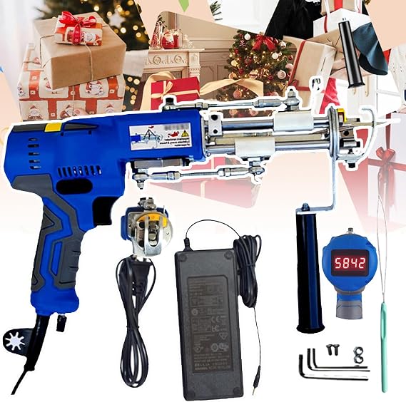 Rug Tufting Starter With Digital Speed Display/Led Light,2 In 1 Cut Pile & Loop Pile Rug Tufting Gun- Rug Making Machine For Beginners Or Experienced Carpet Tufting Enthusiasts