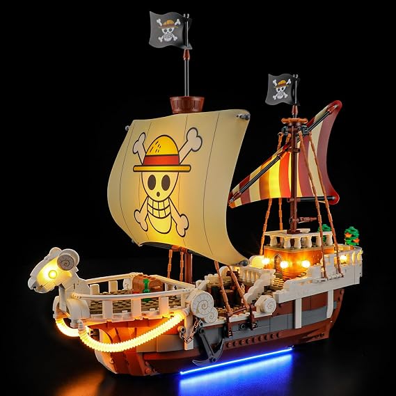 BRIKSMAX Light Kit Compatible with LEGO The Going Merry Pirate Ship | ONE PIECE 75639 - Hidden wiring - Plug-and-play installation - Enhanced display effect - Model not included