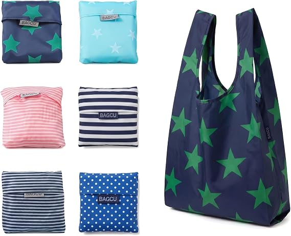 Foldable Shopping Bags, Reusable Shopping Bags Foldable(13.8 X 20 Inches)