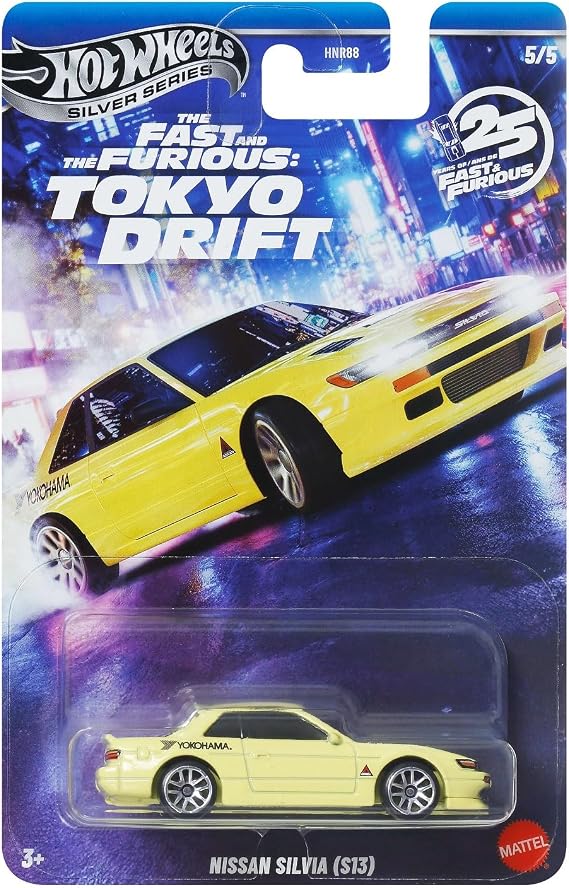 Hot Wheels Hızlı ve Öfkeli Tokyo Drift Araba Nissan Silvia S13 Modeli Döküm Ölçeği 1:64 Uzunluk 7 cm JKX09