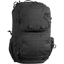 Eberlestock Romad Pack – Compact Backpack w/HDPE Frame, Antenna Pass-Through, Hydration Bladder Pocket & MOLLE Panel, Black, Total Volume: 1530 c.i. / 16 L, Daypack Backpacks