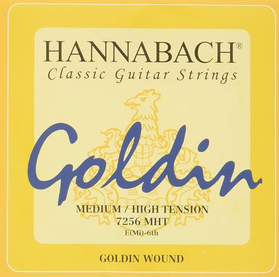 Hannabach Classical Guitar Strings Series 725 Medium/High Tension Goldin - 3 String Bass Set - 7257MHT