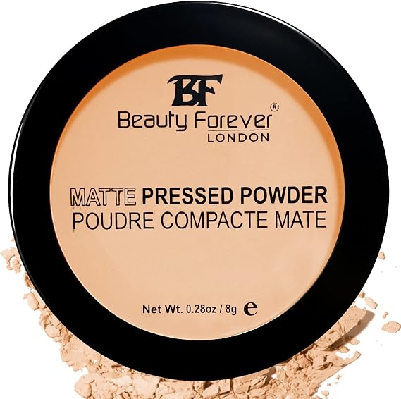 Beauty Forever Matte Pressed Powder, Oil Free & Lightweight, 8gms (04A Warm Beige)