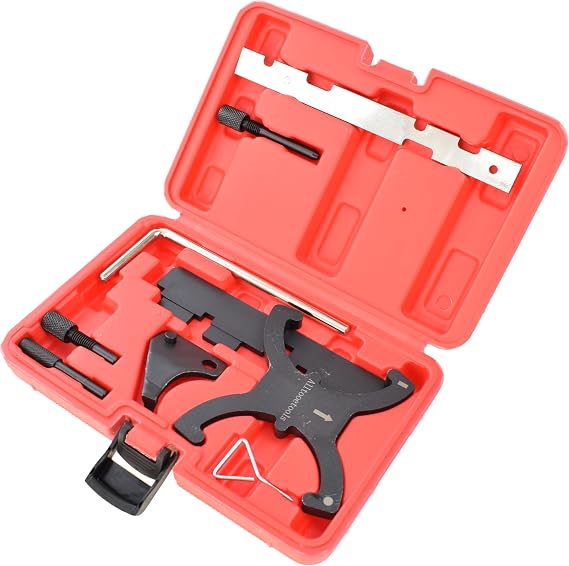 9PCS Engine Timing Camshaft Locking Tool Kit for Ford fusion Escape Focus Fiesta Mazada 1.25 1.4 1.6 1.7 1.8 2.0 2.3 2.5 16V, 1.5 1.6 VVT Ecoboost, 1.6Ti-VCT