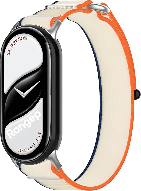 Rongep Xiaomi ile Uyumlu Mi Band 10/9/8 için Hook Loop Kumaş Kordon Terletmeyen Nefes Alan Hafif Yapılı Cildi Tahriş Etmeyen Cırt Cırt Tasarımlı Yumuşak ve Rahat Mi Band 10 Kordonu