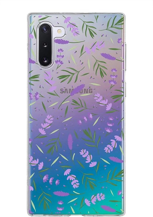 PrintiFy Samsung Galaxy Note 10 ile Uyumlu 1mm Slim Fit Water Color 3 Baskılı Şeffaf Kılıf