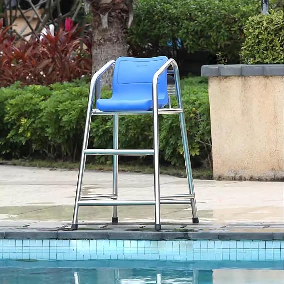 Bu Sağlam Cankurtaran Sandalyesi 1,2 m / 1,5 m / 1,8 m - Havuz, Plaj ve Göl için Dış Mekan Kaymaz Koltuk - Rahat ve Dayanıklı Gözlem Sandalyesi