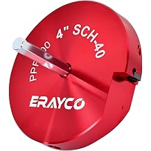 ERAYCO 4" PVC Pipe Reamer, Plastic Pipe Fitting Reamer Tool, Fit into Standard 1/2" Drills, PVC Fitting Saver for SCH40 PVC CPVC ABS Pipe