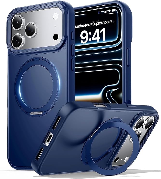 CONSTRAIN - iPhone 17 Pro Max ile uyumlu Kılıf Magsafe ile uyumlu Halkalı 360 Dönebilen Yüzüklü Standlı Armour Mat Mıknatıslı Kapak