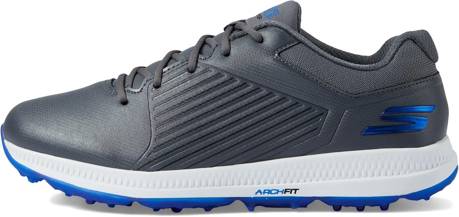Skechers Men's Elite 5 Arch Fit Waterproof Golf Shoe Sneaker, GrayBlue