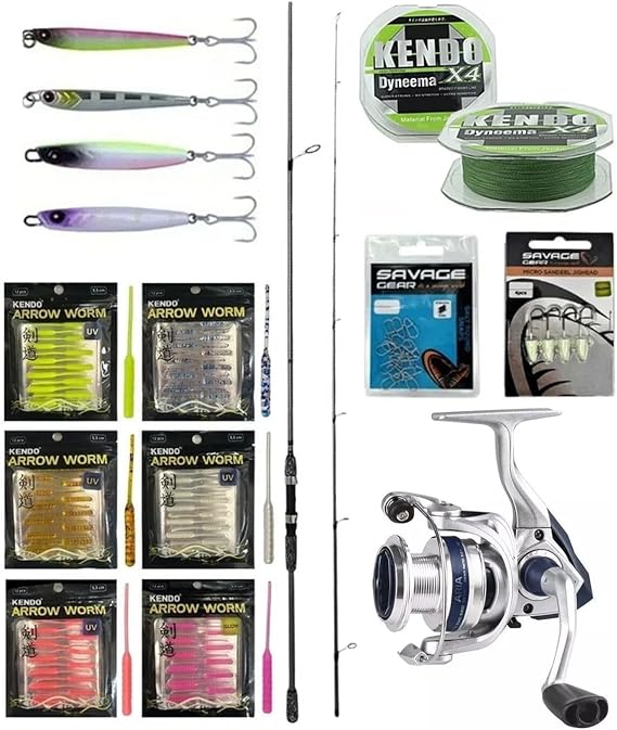 YekOutdoor FireWorm LRF Seti Okuma Wave Up Spin 180cm 3-14gr 2 Parça Olta Kamışı&Okuma ARIA-1000a Olta Makinesi