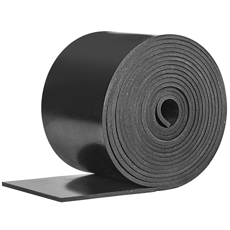 Rubber Strip Solid Neoprene Rubber Sheet Neoprene Rubber Strips Solid Rolls for DIY Gaskets, Crafts, Pads, Flooring Protection, Supports, Leveling, Anti-Vibration (80mm(W) x5mm(T) x3m(L))