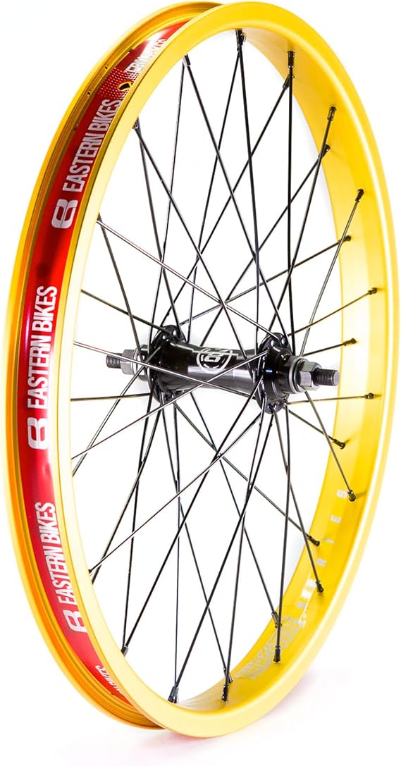 Eastern Bikes Throttle 20 Inch BMX Wheel – Double Wall Rim, Sealed Bearing Hub, Front or Rear, BMX Freestyle Wheel (Black, Front (3/8"))