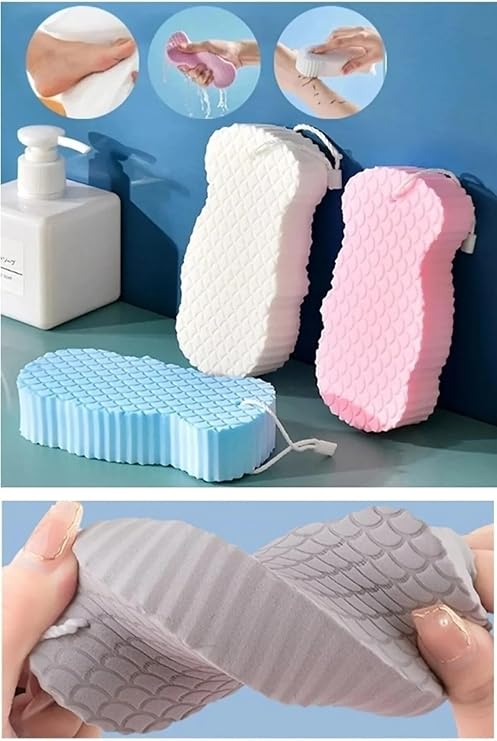 Sihirli Banyo Ölü Deri Sökücü Vücut Duş Süngeri Yoğun Peeling Fırçası Ve Masaj Süngeri