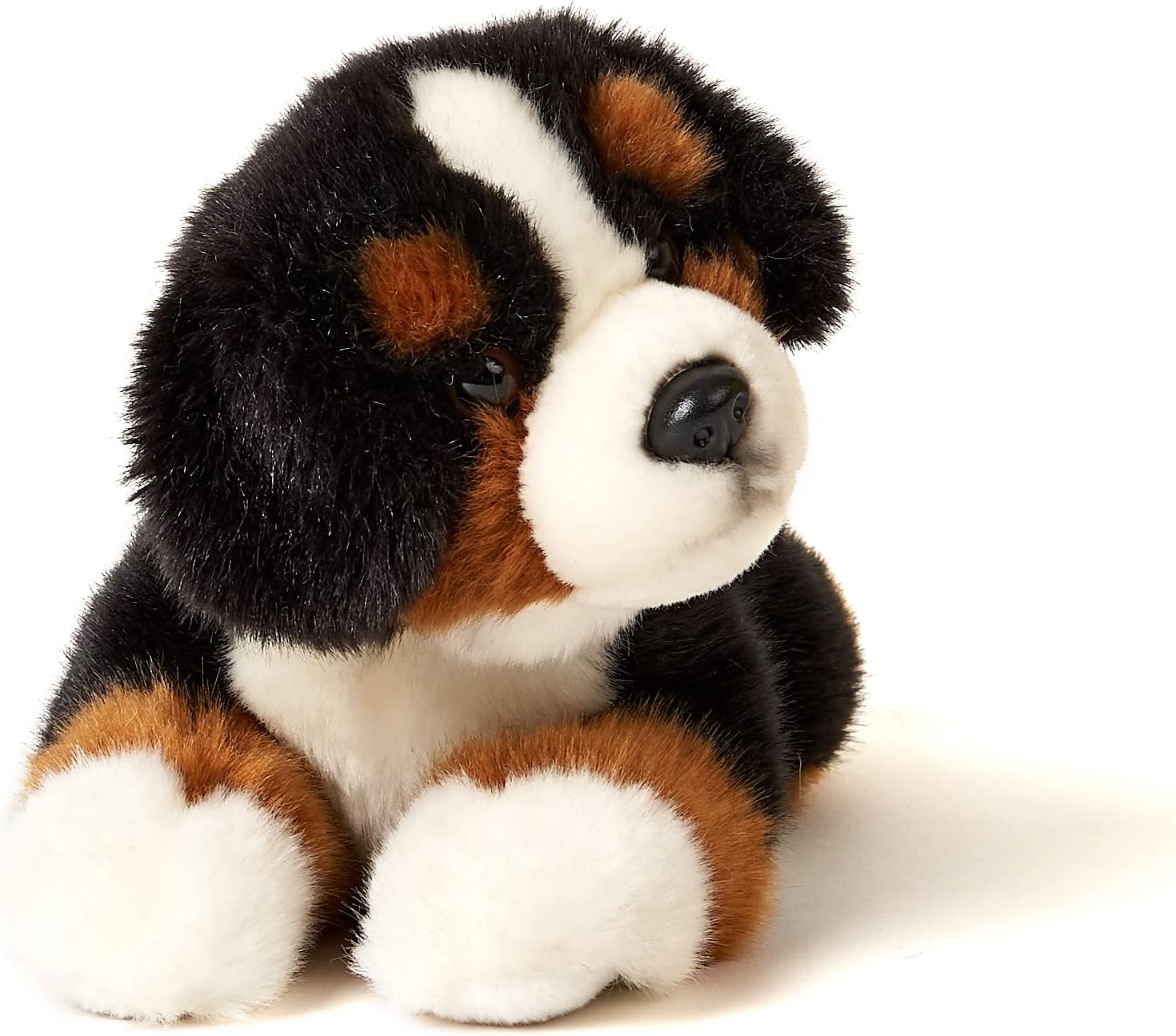 Uni-Toys - Bernese Mountain Dog Puppy, Lying Down - 24 cm Length - Plush Dog, Pet - Plush Toy, Cuddly Toy