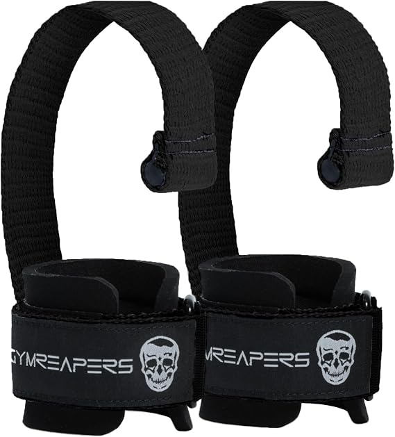 Gymreapers Weight Lifting Straps With Dowel - Wrist Straps for Weightlifting - Workout Deadlift Wrist Weights - Reinforced Stitching & Padded Fit Gym Accessories for Strength & Gym Hand Grip