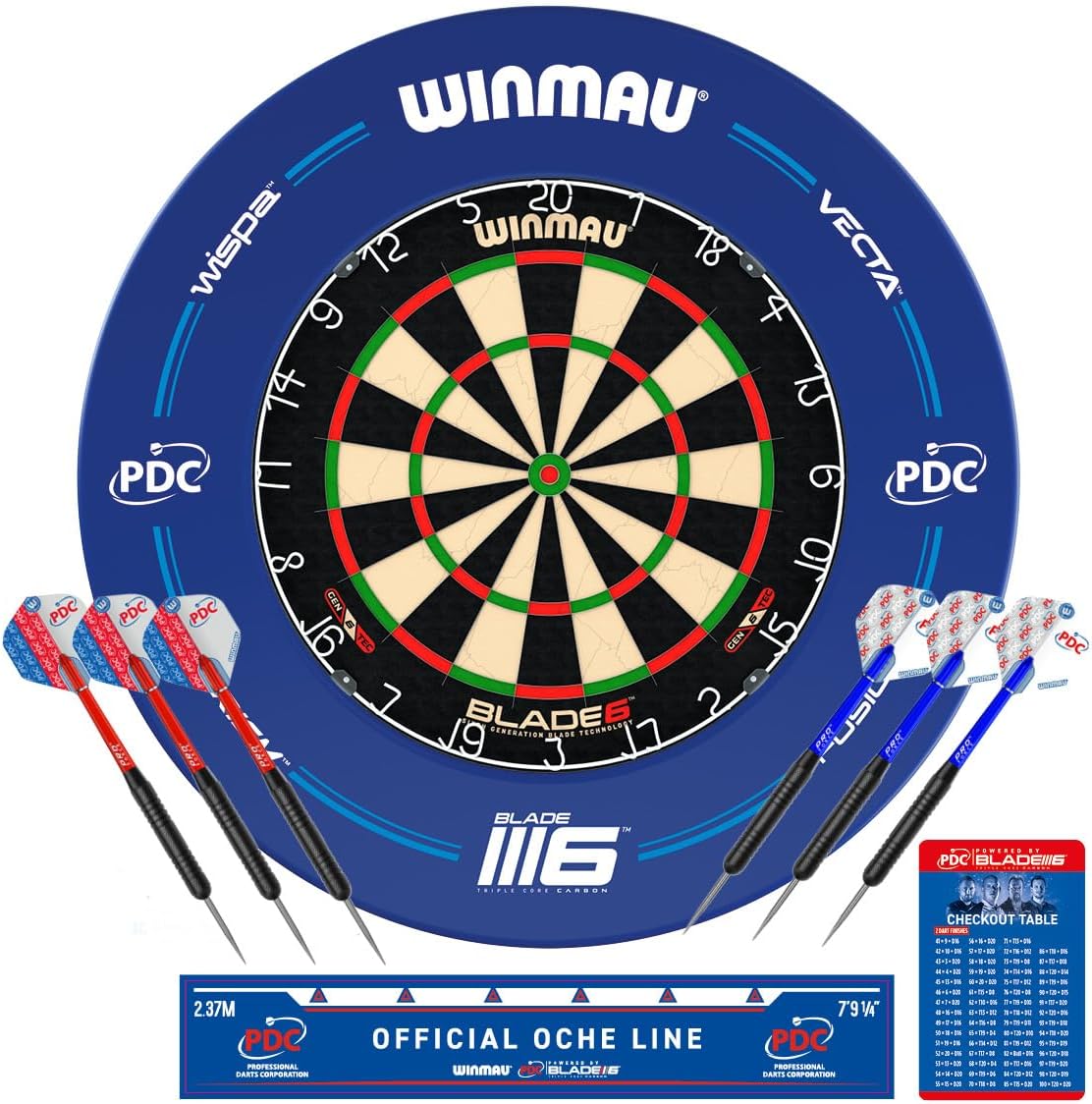 Winmau PDC Dartboard Surround Set with Darts