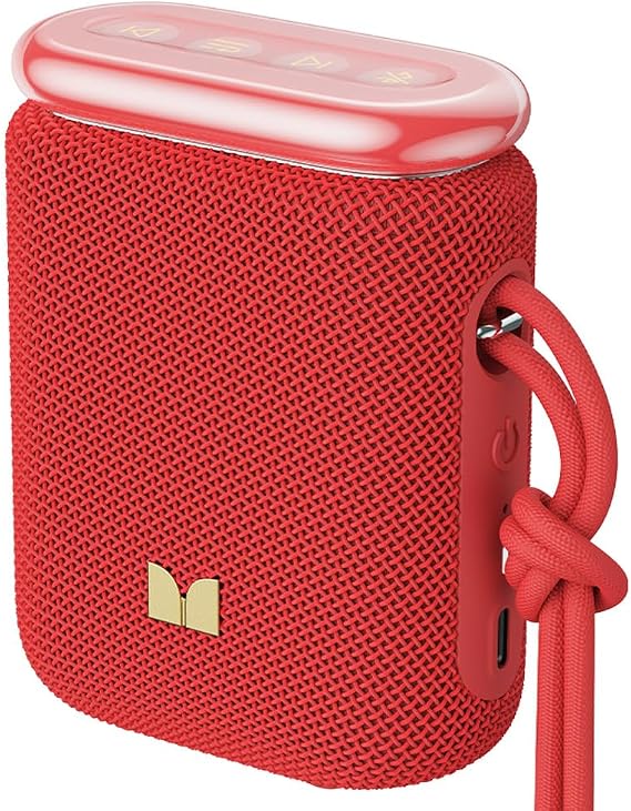 MONSTER MS62131 Portable Bluetooth Speaker Atmic/Blaster Pebble 3 Colors to Choose Red