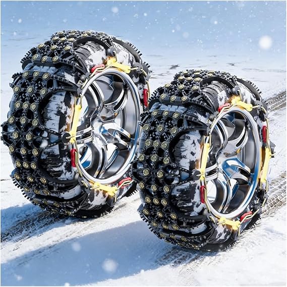 Tire Chains Ice Chains For Tires Anti-Skid Winter Emergency Traction For Ice And Snow, Fit Tire Width 155-315mm For Light Truck, Suv,Pickups, 2 Pack Anti-Slip(255/40 R17)