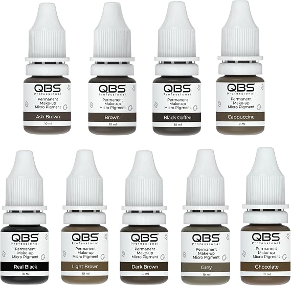 QBS Microblading Pigments for Eyebrows, SalonGrade Eyebrow Dye (9 Colours)