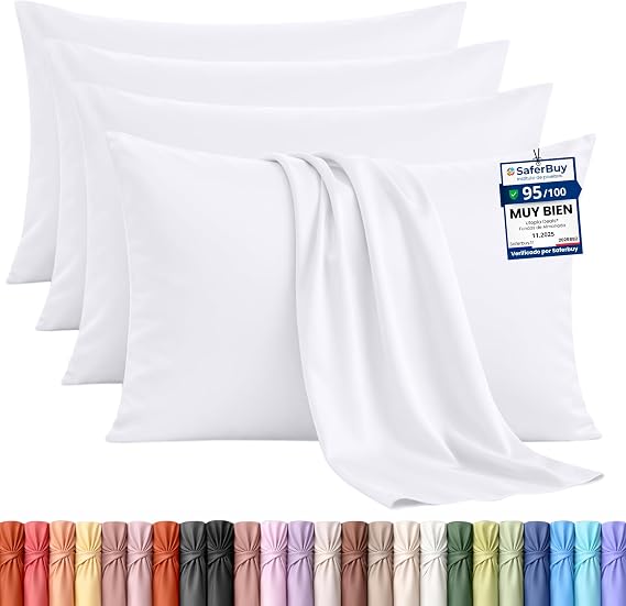 Utopia Bedding Set of 4 Pillowcases - 50 x 80 cm - White