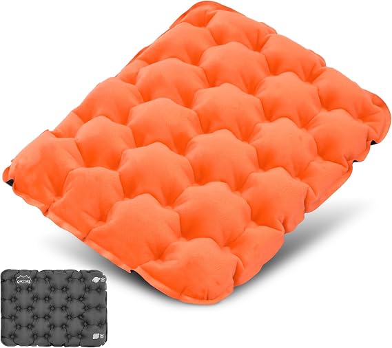 ONTYZZ Stadium Cushion Inflatable Travel Seat Cushion Outdoor Seat Mat Ultralight Air Cushion Portable Waterproof Seat Pads for Camping Boating Concerts Hiking Office Home Chair Airplane