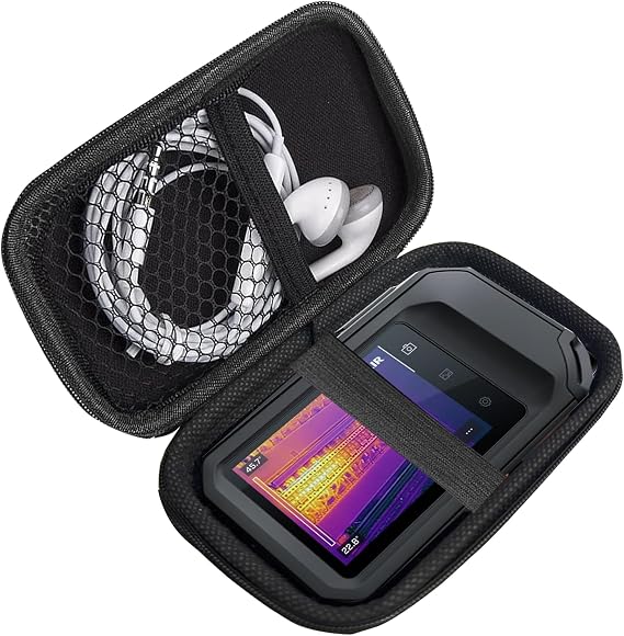 Lamshaw FLIR C8ケース対応、耐久性のあるEVAキャリーケース、耐衝撃&軽量保護カバー FLIR C8コンパクトサーマルイメージングカメラと互換性ありブラック