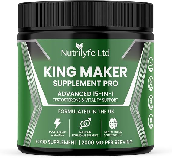 King Maker 15-in-1 Men's Daily Vitality Complex | Energy & Everyday Performance Support | Zinc contributes to Normal Testosterone Levels