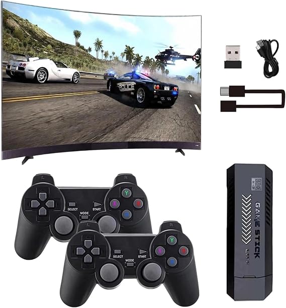 Retro Game Console Built in 30,000+ Games with Dual 2.4G Wireless Controllers, Support 40+ Emulators, HDMI 4K TV Output, Amlogic S905x Processor, Search Collection Save Functions