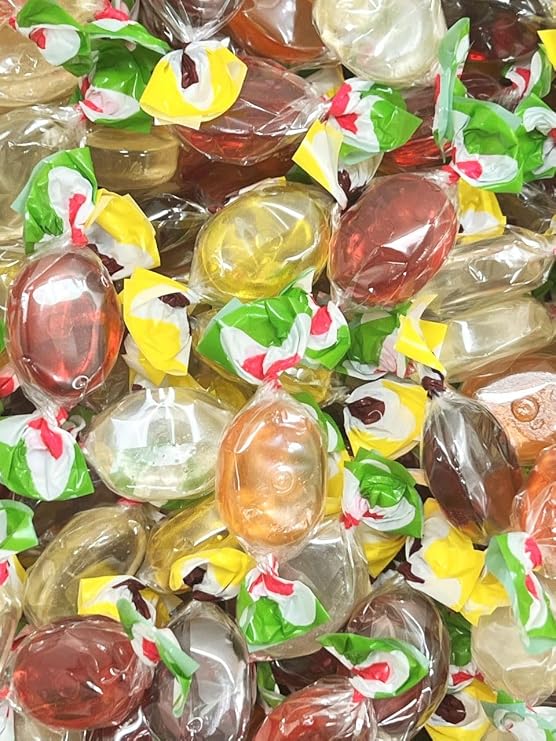 Delicious Fruit Drops Assorted Fruit Flavoured Hard Boiled Sweets - Perfect for Sharing, Christmas, Parties - Bulk - Individually Wrapped Candy - Classic Treat by GARDEN GLAZE (1 kilo bulk bag)