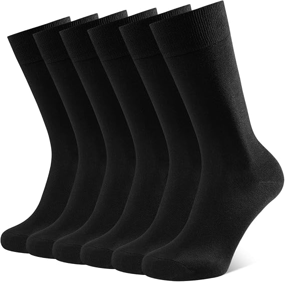 CLOSEMATE Men's Executive Socks Thin Cotton 6 Pairs