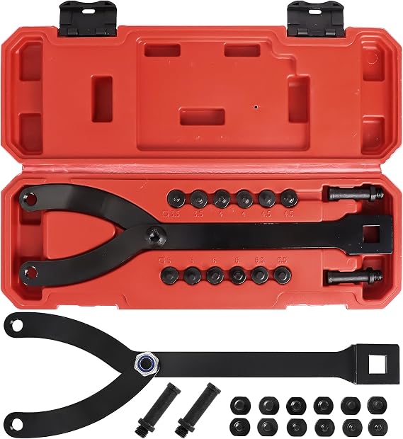 LYCN 15Pcs Adjustable Spanner Wrench Set, with Variable Spanner Wrench Pins