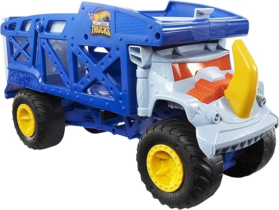 Hot Wheels Monster Trucks Rhino Rig Toy Hauler, Large-Scale Vehicle