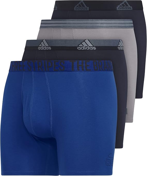 adidas Men's Men's Stretch Cotton 4-pack Boxer Brief Boxer Briefs (pack of 4)