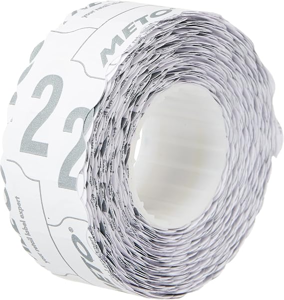Meto Etiketten für Handauszeichner (22x12 mm 1-zeilig 12.000 Stück weiß permanent haftend für METO Contact Sato Avery Tovel Samark etc.)