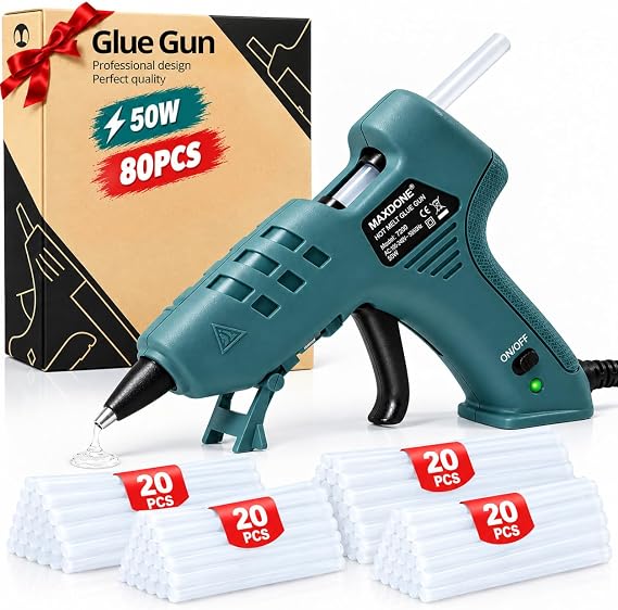 MAXDONE Hot Silicone Gun 50W Quick Repair with 80 Bars