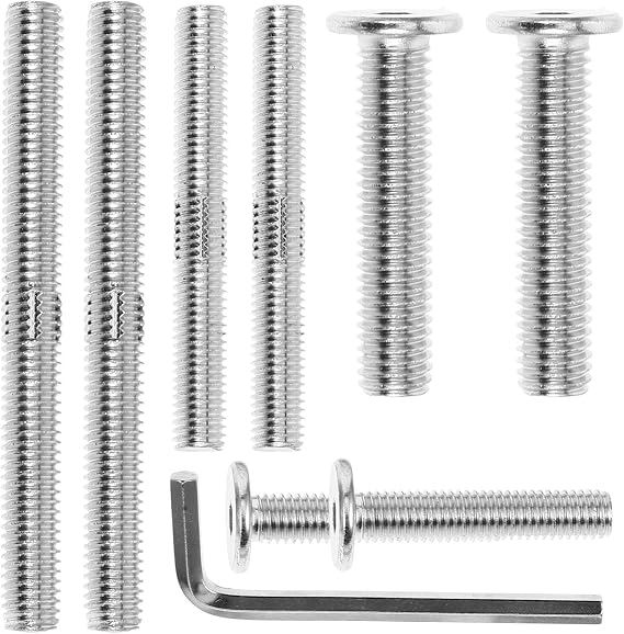SOLUSTRE Cat Scratch Post Replacement Parts Kit Double End Screw Bolt and Flat Head Bolt with Wrench Threaded Fasteners for Cat Tree Assembly and Scratching Post Hardware