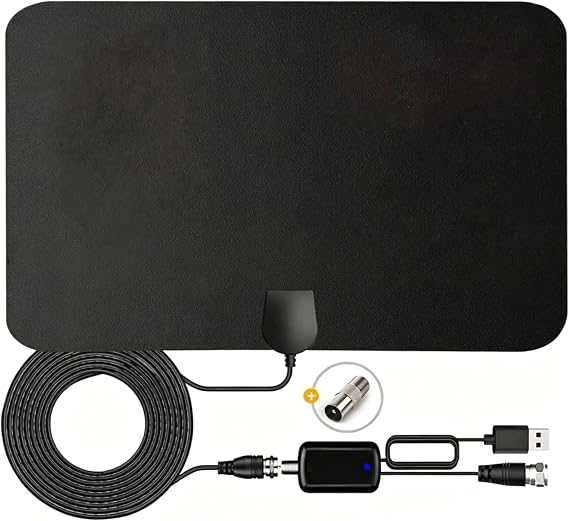 アップグレードされたエンハンスドチップtvアンテナ屋内アンテナ 長距離受信およびスマートtv用スマートtv用hdデジタルアンテナ ローカルチャンネル用アンプ信号ブースター付き 4k 1080p