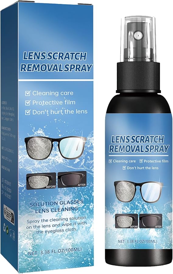 Lens Scratch Removal Spray,Glasses Lens Scratch Repair,Sunglasses Scratch Remover Spray,Lens Scratch Remover for Eye Glasses,Lens Cleaning Spray,Glasses Lens Scratch Repair Spray,100ml