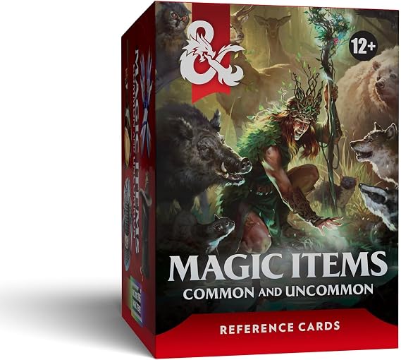 Dungeons & Dragons Reference Cards - Magic Items (Common and Uncommon) | D&D Accessories (English Version)