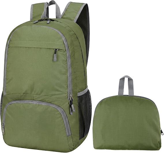 Ultra Lightweight Backpack, 35L Waterproof Rucksack for Men Women, Foldable Rucking Daypack for Outdoor Sports Hiking Travel Camping F6-KZDBB (Green)