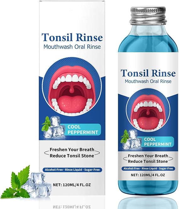 120ml Tonsil Stone Remover &amp; Mouthwash, Oral Rinse for Bad Breath