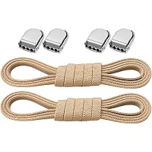 Süper Pratik Klipsli Elastik Akıllı Bağcık, Metal Tokalı Lastikli Ayakkabı Bağcığı,