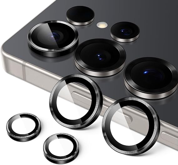 JETech Camera Lens Protector for Samsung Galaxy S25 Ultra, Black, 1 Set