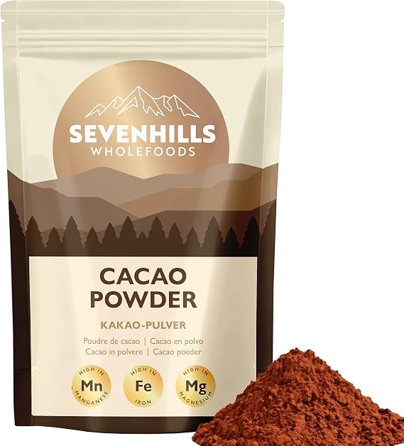 Sevenhills Wholefoods Cocoa Powder 1kg - High in Iron and Magnesium - Premium, Pure, Sugar-Free for Baking, Smoothies and Hot Chocolate